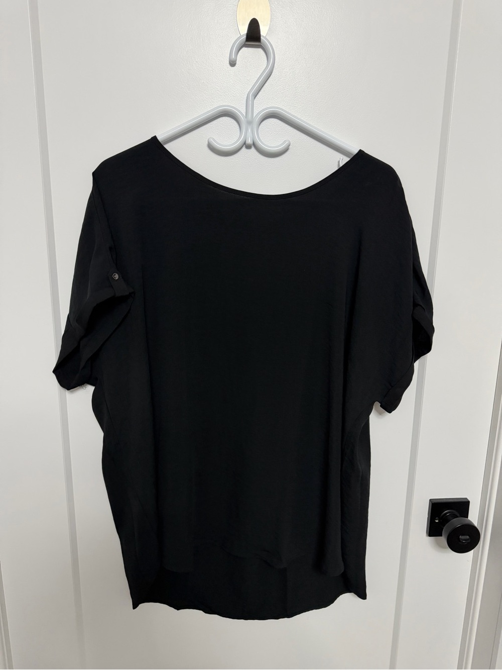 Maurices Black Short Sleeve Scoop Neck Top